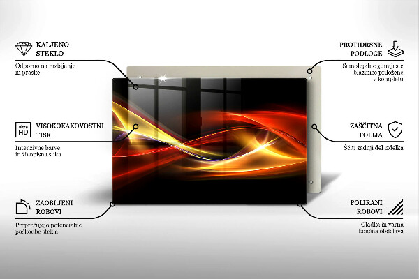 Herdabdeckung Abstrakter Rauch und Licht