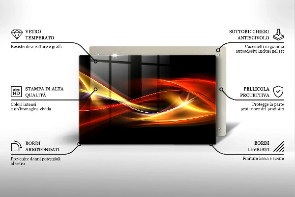 Herdabdeckung Abstrakter Rauch und Licht