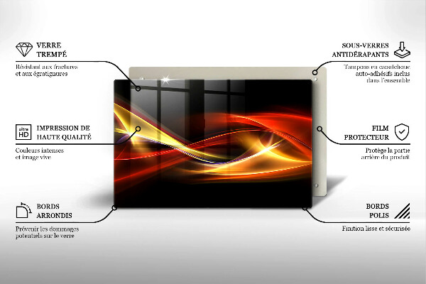 Herdabdeckung Abstrakter Rauch und Licht
