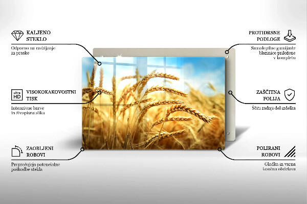 Herdabdeckung Getreideähren auf dem Feld