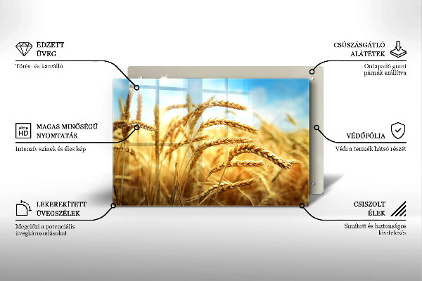 Herdabdeckung Getreideähren auf dem Feld