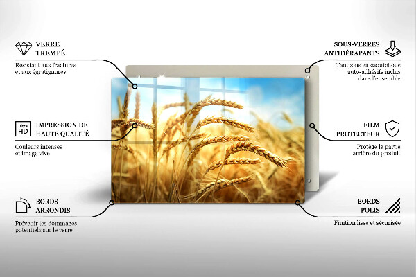 Herdabdeckung Getreideähren auf dem Feld