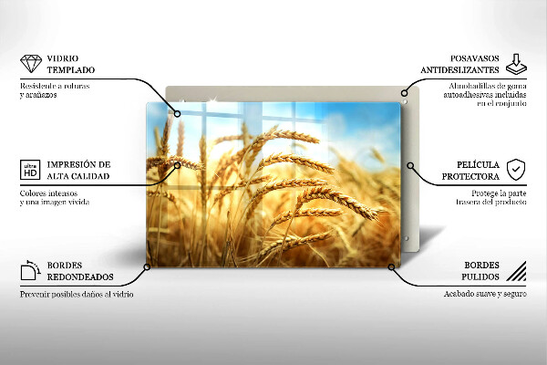 Herdabdeckung Getreideähren auf dem Feld