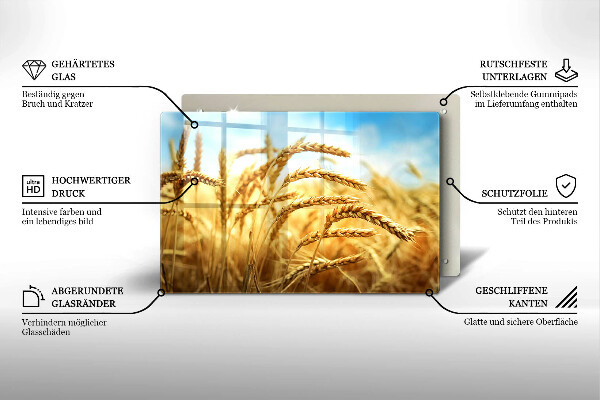 Herdabdeckung Getreideähren auf dem Feld