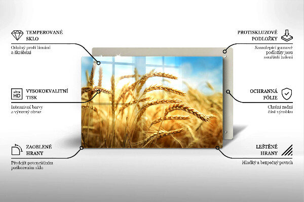 Herdabdeckung Getreideähren auf dem Feld