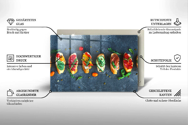 Abdeckung induktionskochfeld Bunte Sandwiches