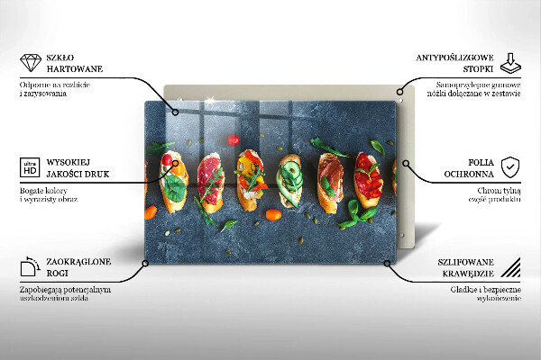 Abdeckung induktionskochfeld Bunte Sandwiches