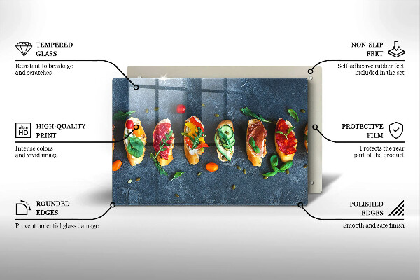 Abdeckung induktionskochfeld Bunte Sandwiches