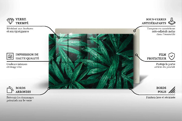 Abdeckung induktionskochfeld Pflanzenblätter