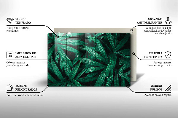 Abdeckung induktionskochfeld Pflanzenblätter