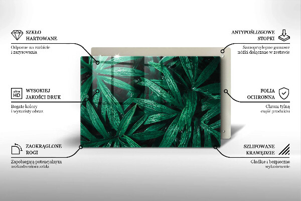 Abdeckung induktionskochfeld Pflanzenblätter