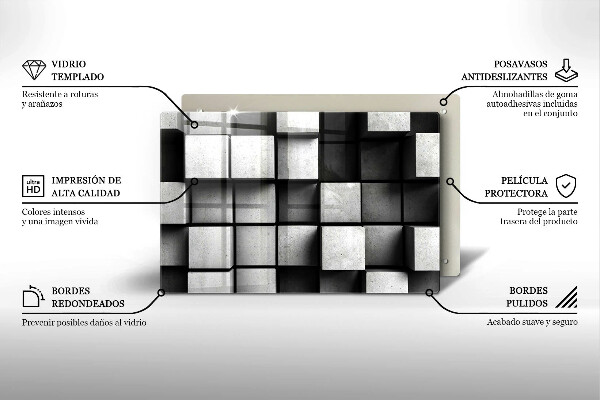 Abdeckung induktionskochfeld 3D-Geometriehintergrund