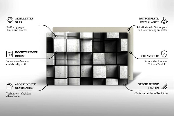 Abdeckung induktionskochfeld 3D-Geometriehintergrund