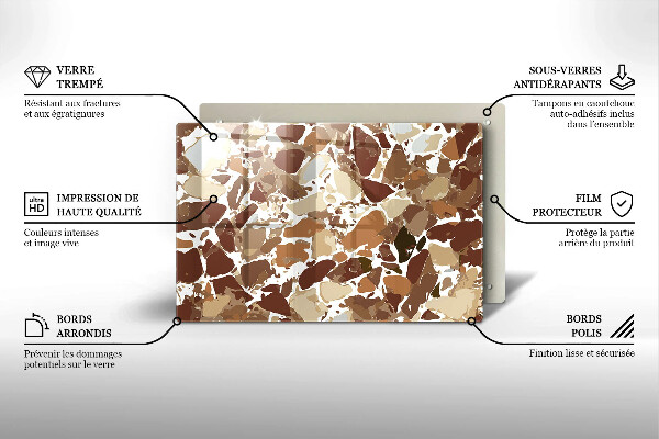 Abdeckung induktionskochfeld Dekorative Beizen aus Stein