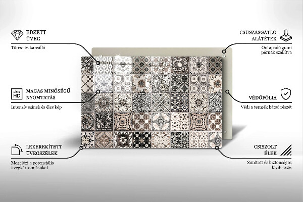 Herdabdeckung Dekorative Fliesen