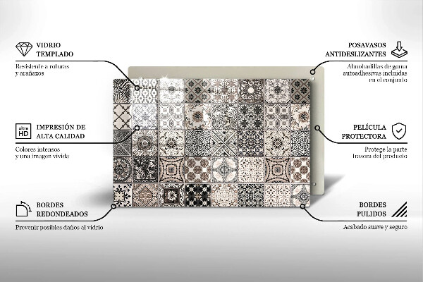 Herdabdeckung Dekorative Fliesen