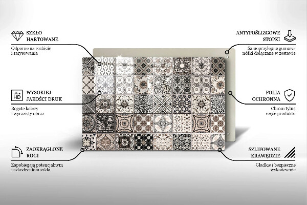 Herdabdeckung Dekorative Fliesen