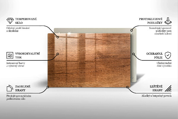 Herdabdeckung Holzstruktur
