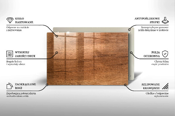 Herdabdeckung Holzstruktur