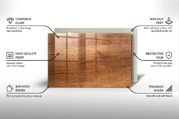 Herdabdeckung Holzstruktur