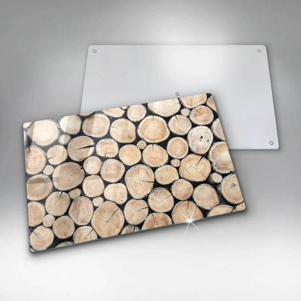 Herdabdeckung Baumstämme aus Holz