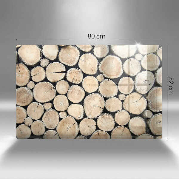 Herdabdeckung Baumstämme aus Holz