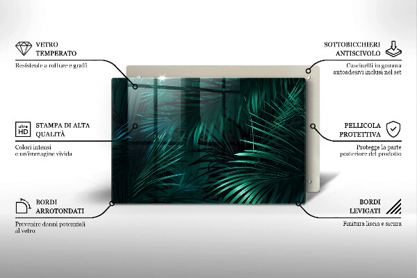 Abdeckung induktionskochfeld Wilde Dschungelblätter