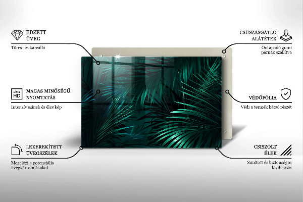 Abdeckung induktionskochfeld Wilde Dschungelblätter