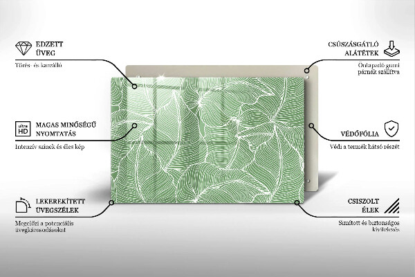 Abdeckung induktionskochfeld Lineare Blätter
