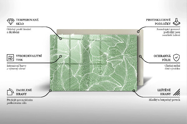 Abdeckung induktionskochfeld Lineare Blätter