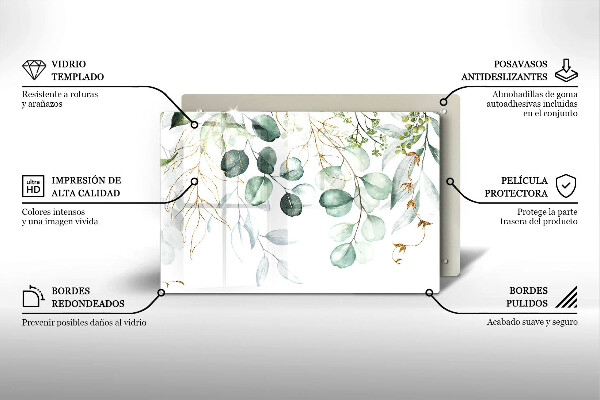Abdeckung induktionskochfeld Bemalte Pflanzen