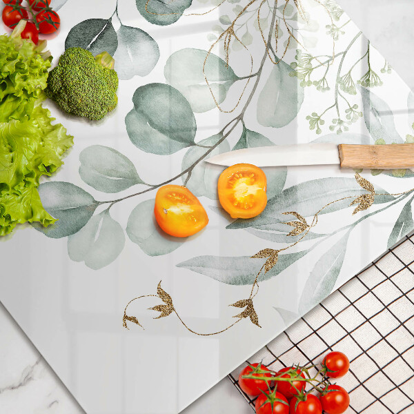 Abdeckung induktionskochfeld Bemalte Pflanzen