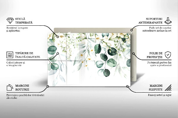 Abdeckung induktionskochfeld Aquarellpflanzen