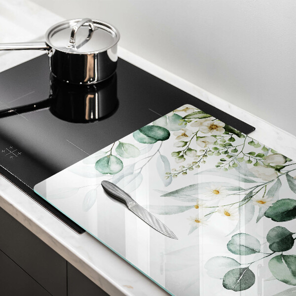 Abdeckung induktionskochfeld Aquarellpflanzen
