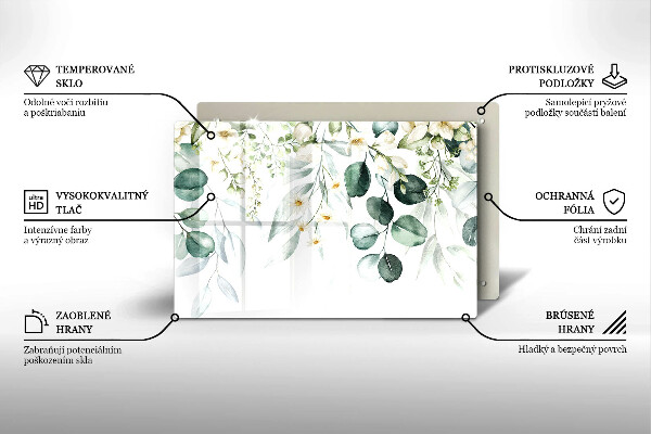 Abdeckung induktionskochfeld Aquarellpflanzen