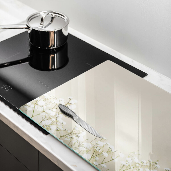 Abdeckung induktionskochfeld Gips-Boho-Blumen