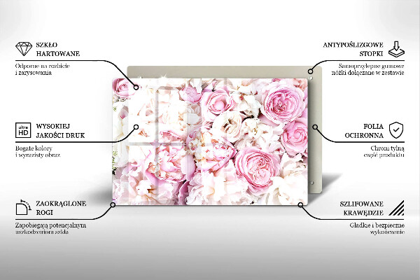 Herdabdeckung Pfingstrosenstrauß