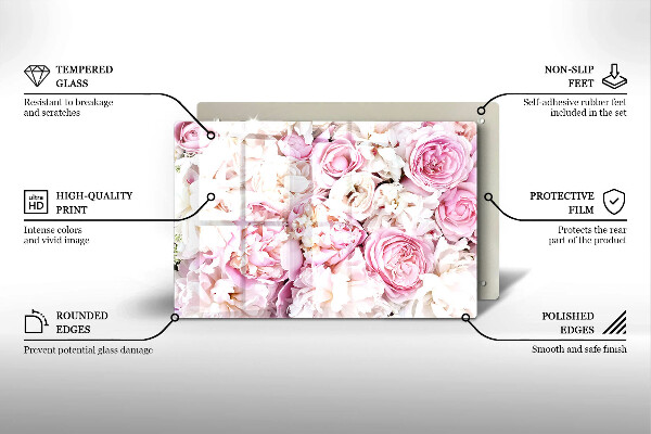 Herdabdeckung Pfingstrosenstrauß