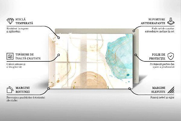 Herdabdeckung Helle Boho-Formen