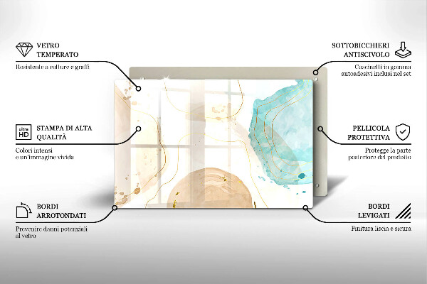 Herdabdeckung Helle Boho-Formen