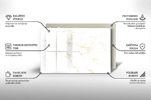 Herdabdeckung Eleganter Marmorstein