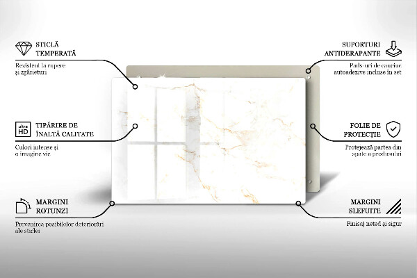 Herdabdeckung Eleganter Marmorstein