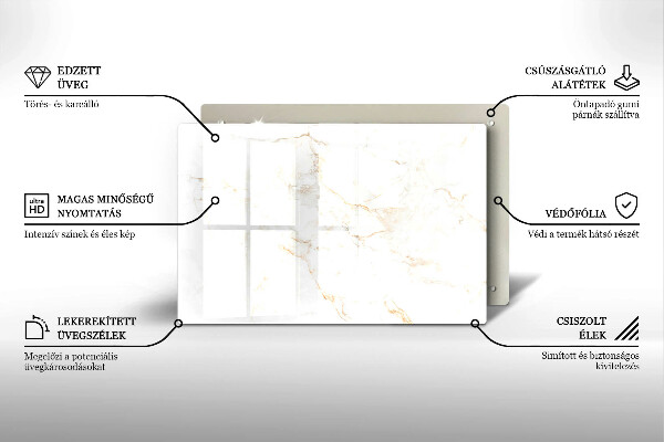 Herdabdeckung Eleganter Marmorstein