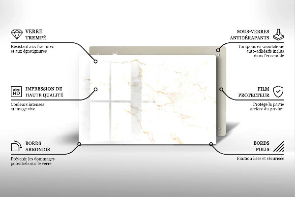 Herdabdeckung Eleganter Marmorstein