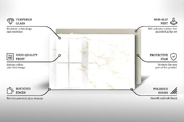 Herdabdeckung Eleganter Marmorstein