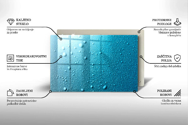 Herdabdeckung Wassertropfen