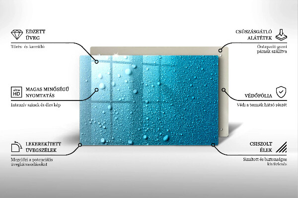 Herdabdeckung Wassertropfen