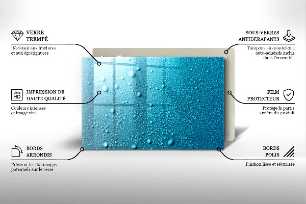 Herdabdeckung Wassertropfen