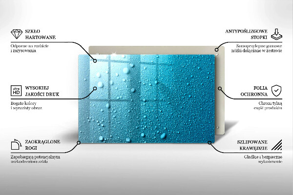 Herdabdeckung Wassertropfen