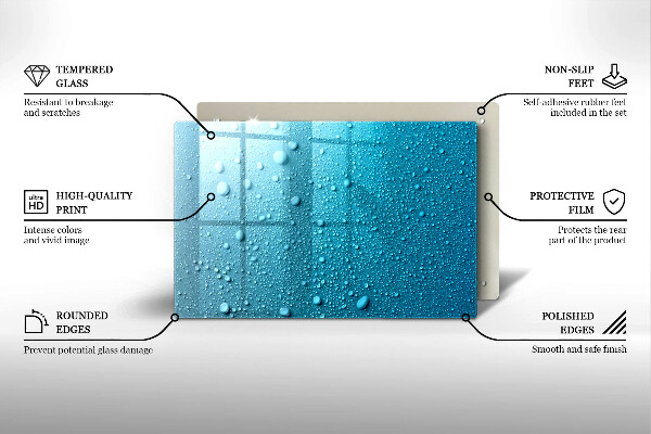 Herdabdeckung Wassertropfen